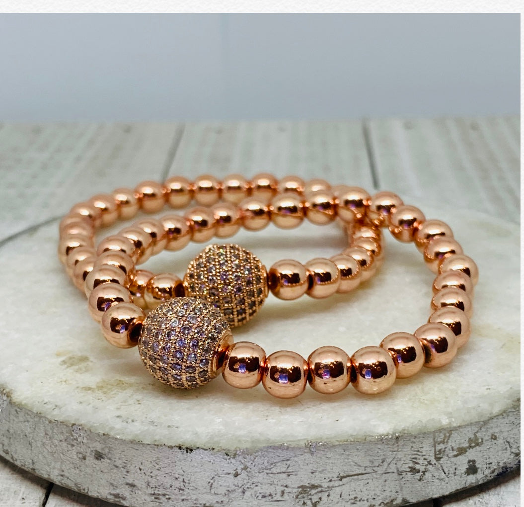 Rose gold shop hematite bracelet