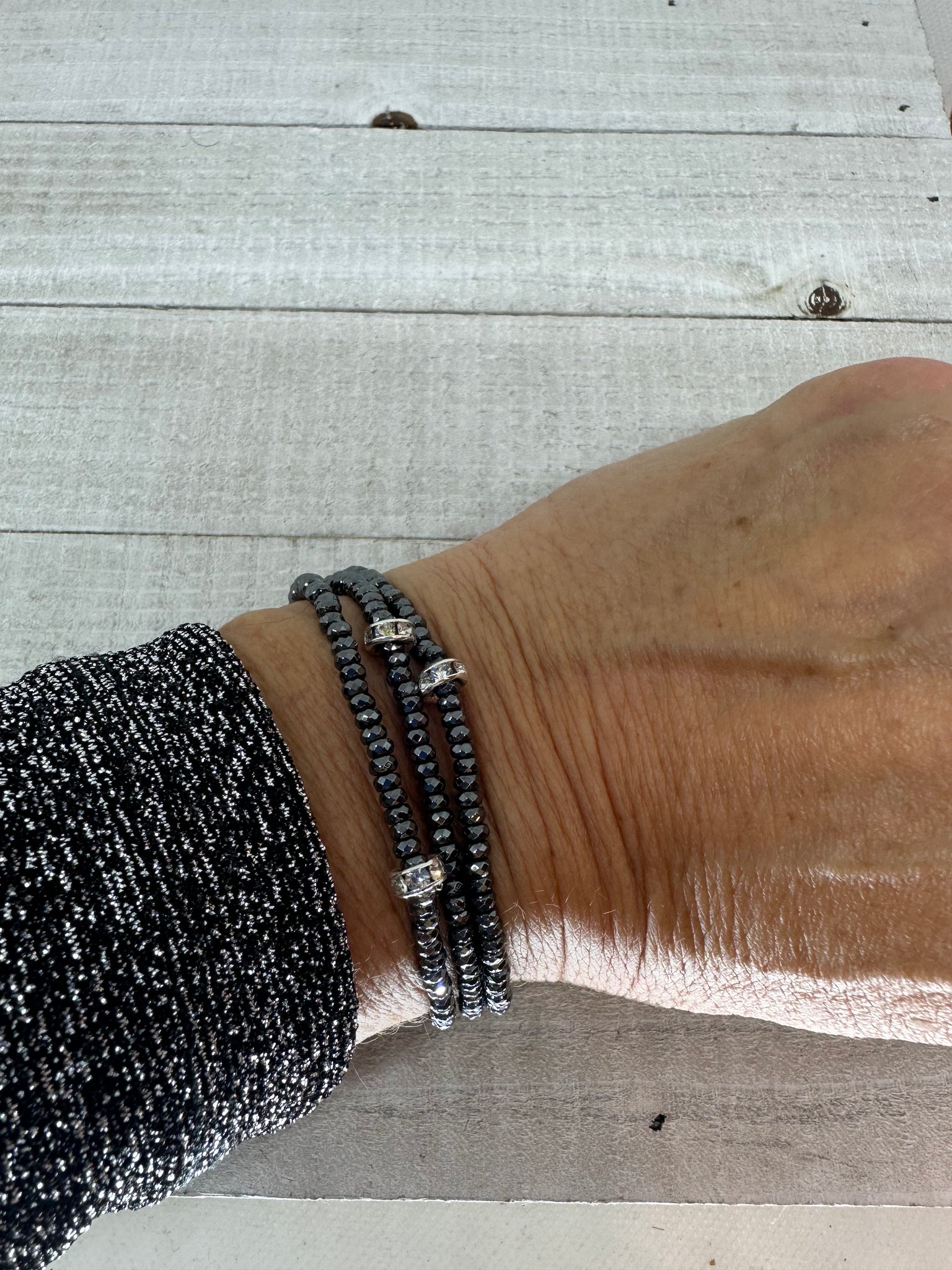 Tiny Black Hematite Bracelet