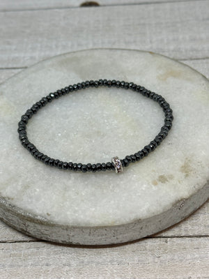 Tiny Black Hematite Bracelet