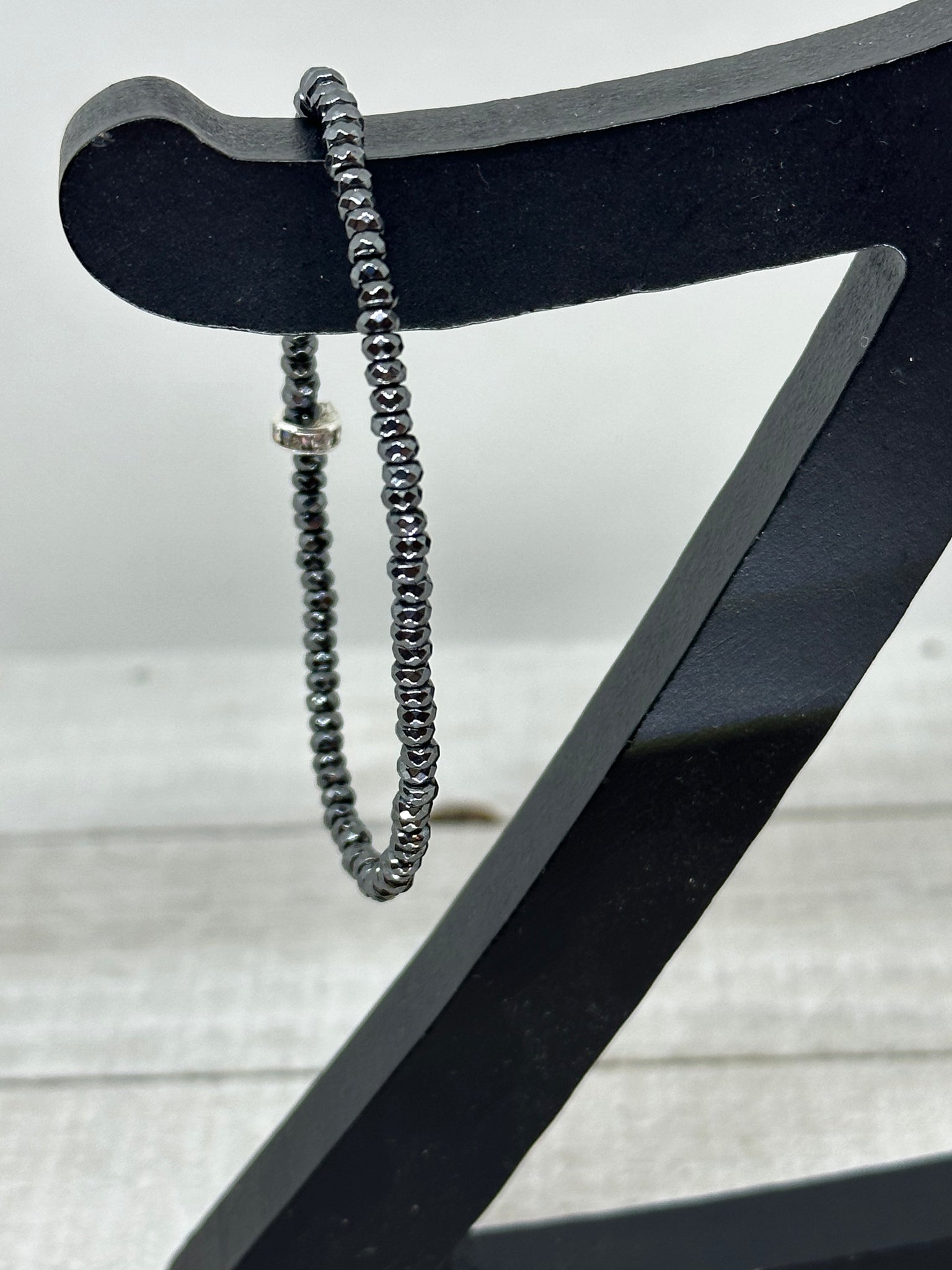 Tiny Black Hematite Bracelet