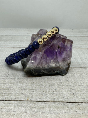 Lapis With a Touch Of Gold Bracelet
