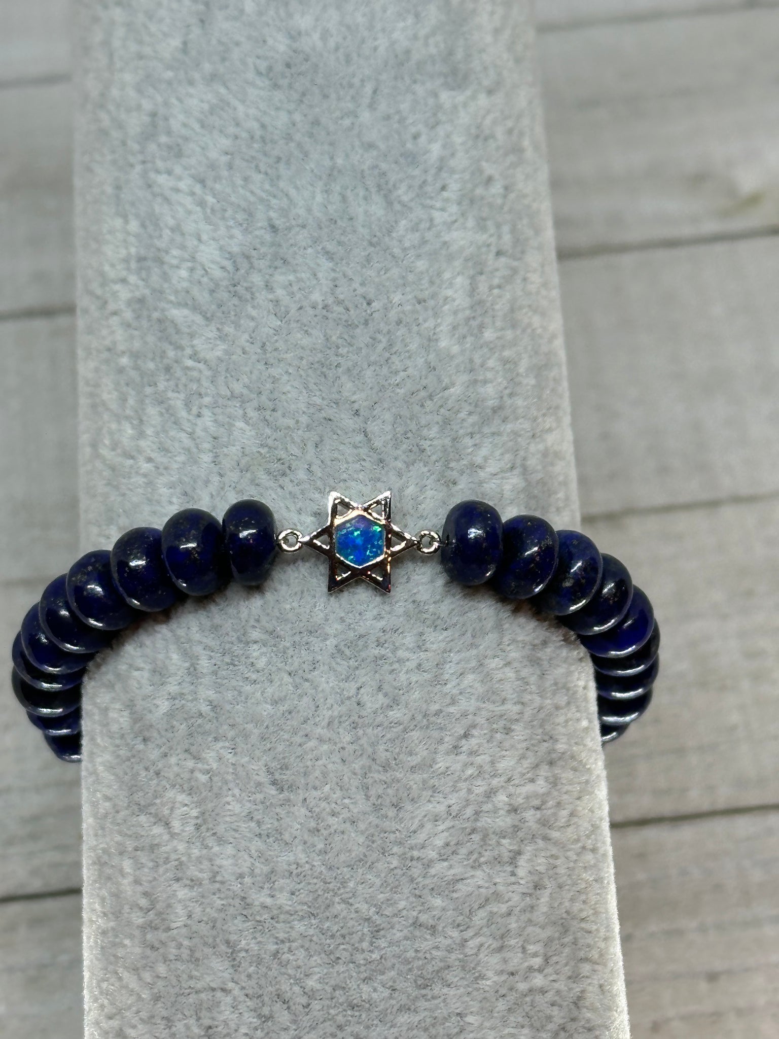 Blue Lapis Star Of David Bracelet