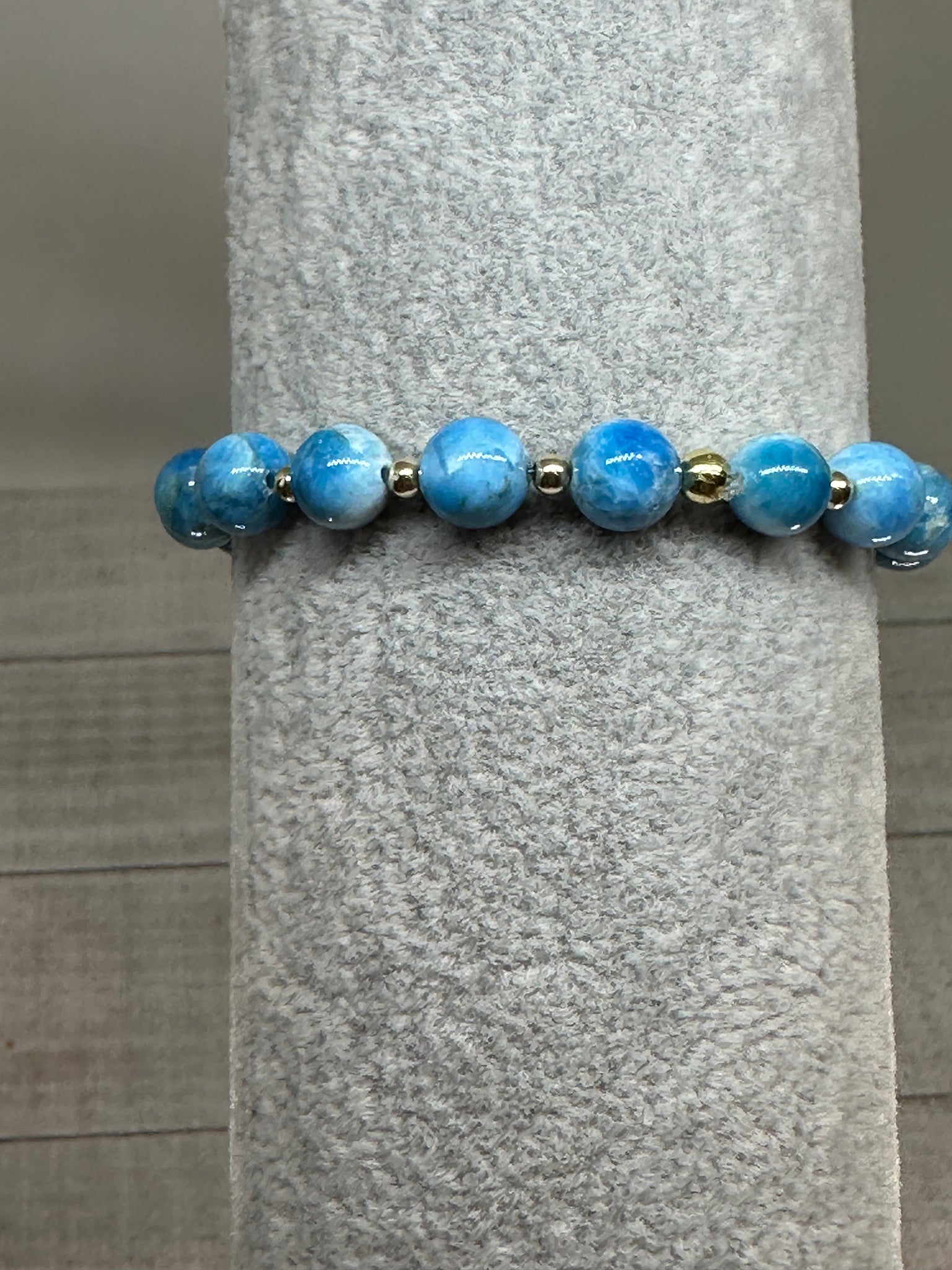 Ocean Blue & Gold Bracelet