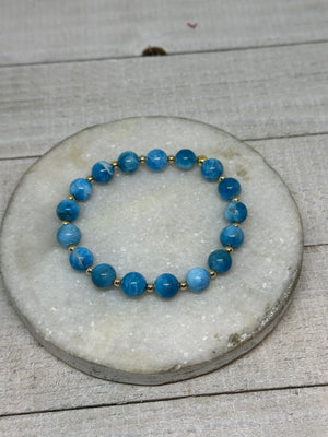 Ocean Blue & Gold Bracelet