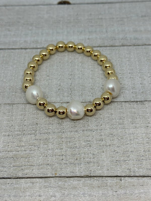 Pearls & Gold Filled 7mm Bracelet