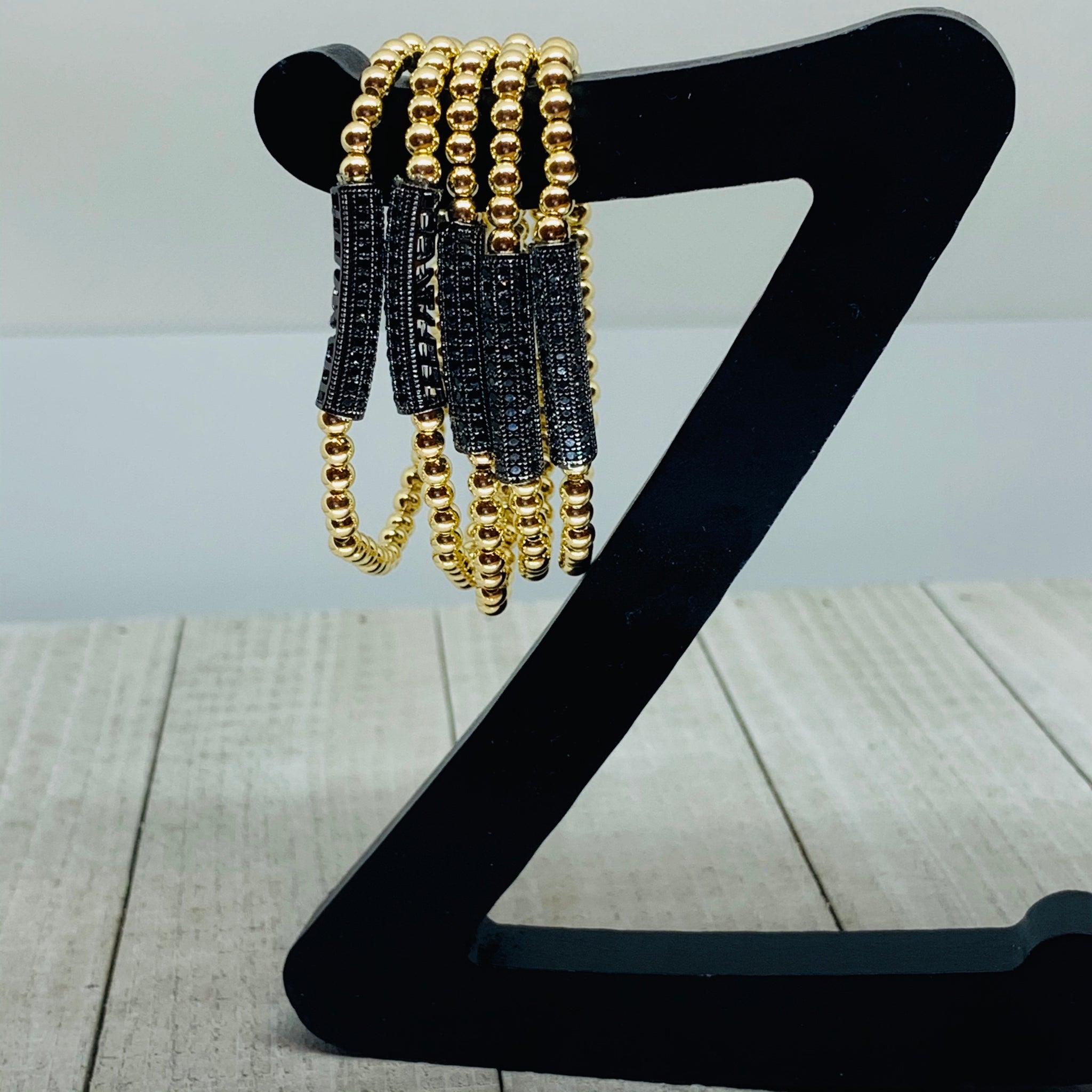 Golden Black Beauty Bracelet