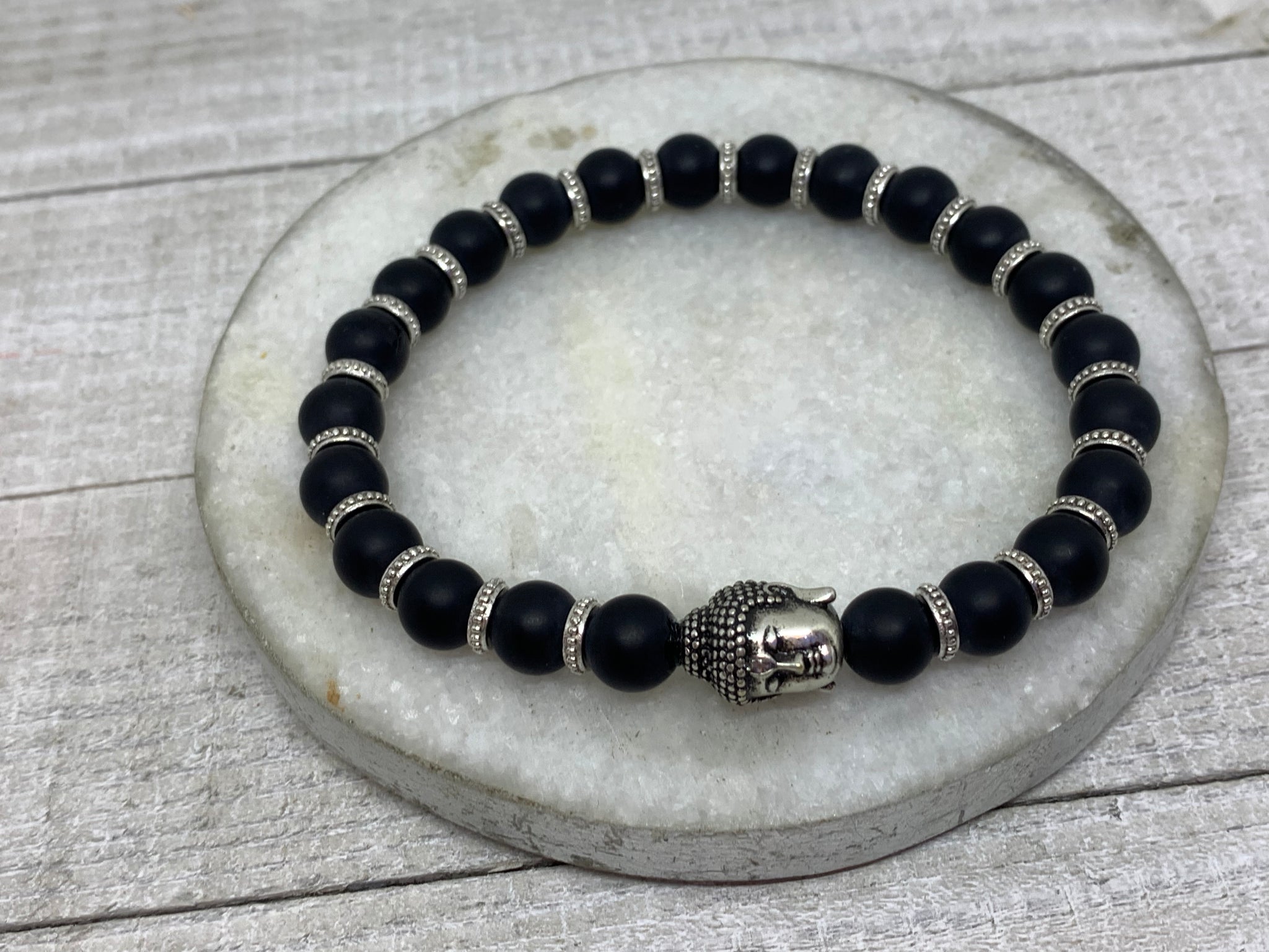 Black Onyx Buddha Bracelet