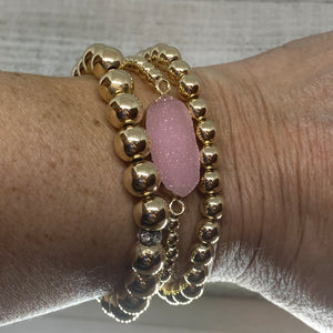 Gold Filled & Lavender Bracelet