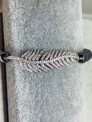 Silver Leaf Single Bracelet