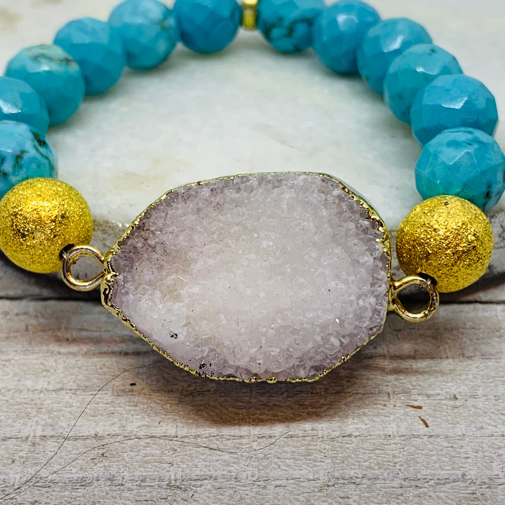 The Halie Bracelet -Mint Blue Turquoise