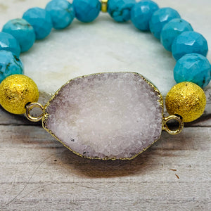 The Halie Bracelet -Mint Blue Turquoise