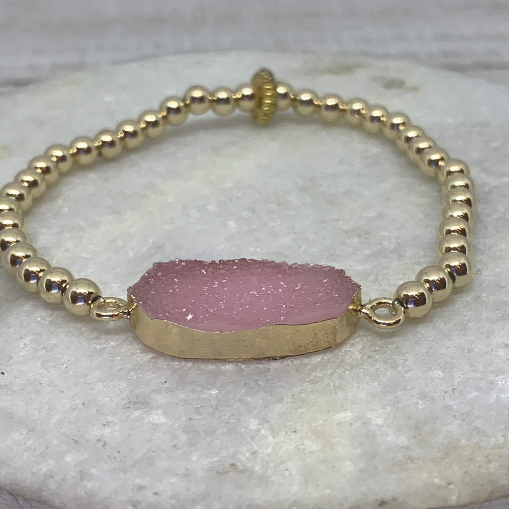 Gold Filled & Lavender Bracelet