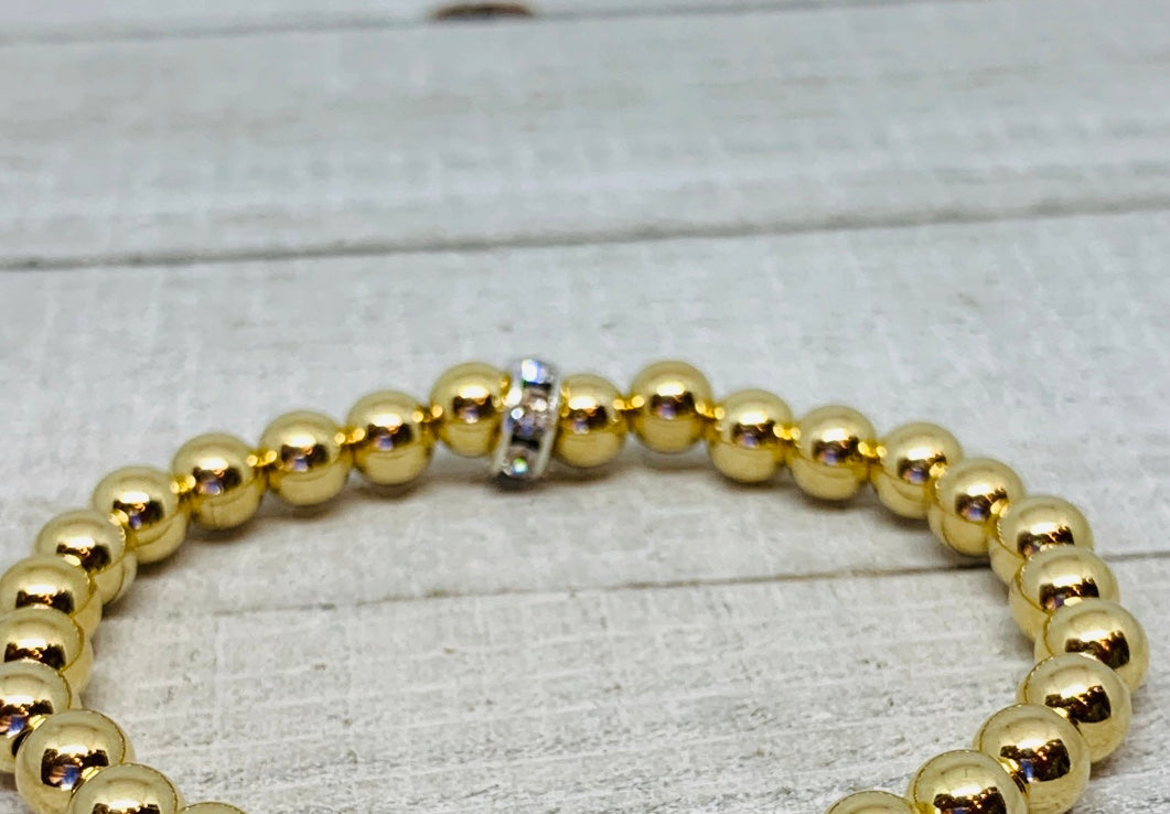 Gold and Black Ball Bracelet