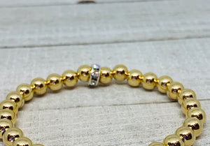 Gold and Black Ball Bracelet