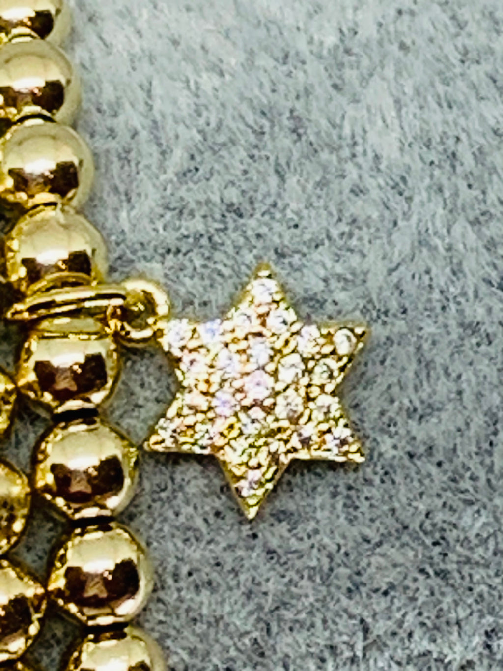 Happy Hanukkah Gold Star Of David Bracelet