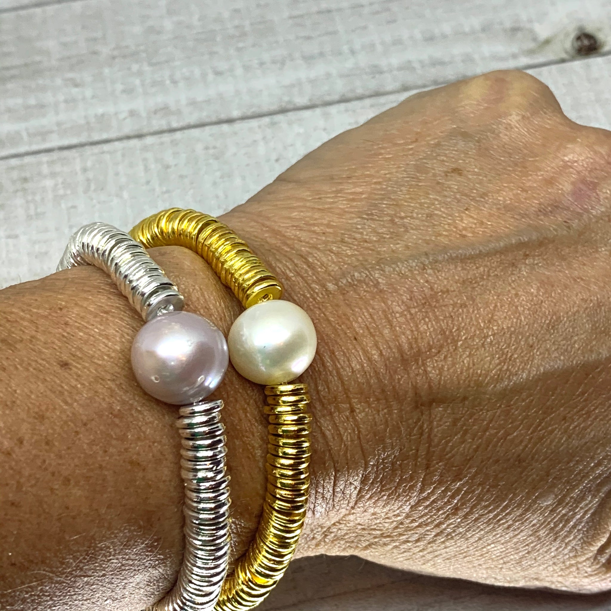 Gold & Silver Edgy, Rocket Chic Bracelet Stack