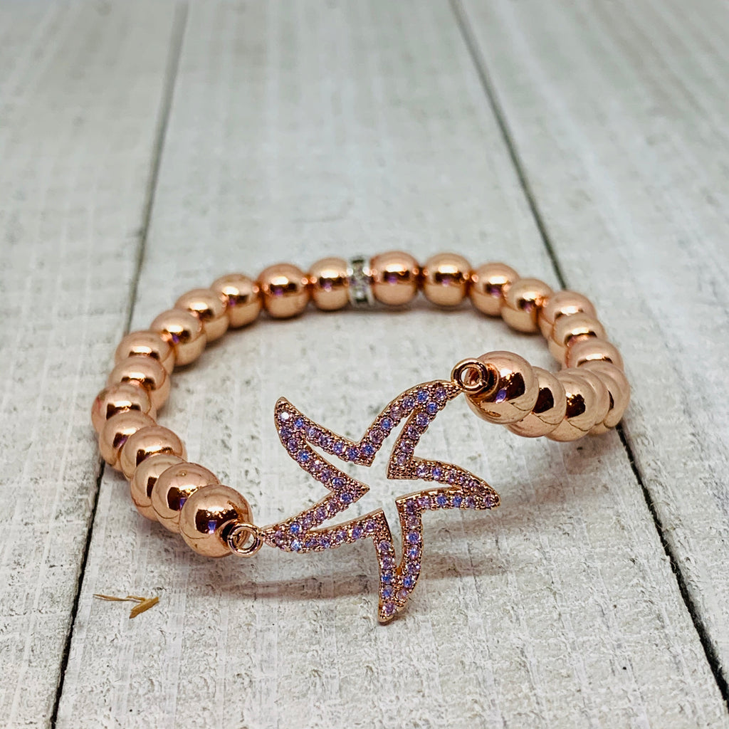 Pink Lady Dancing Starfish Bracelet