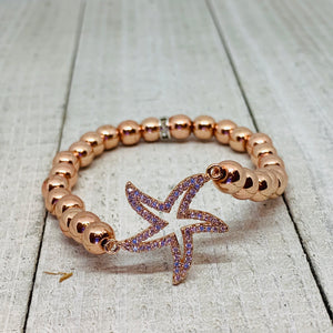 Pink Lady Dancing Starfish Bracelet