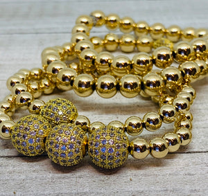 Gold Bead Ball Bracelet