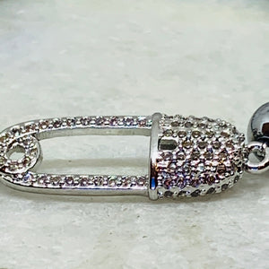 Silver Safety Pin Bracelet