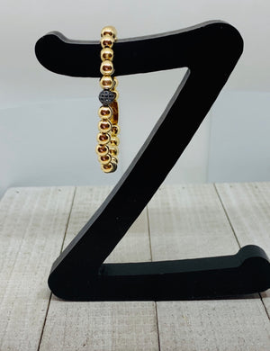 Tri Gold 6mm Bracelet Stack
