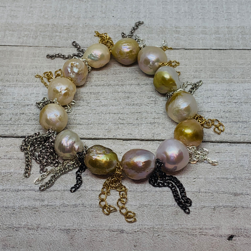 Baroque Pearls All Around with Chains