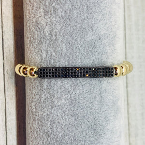 Gold & Black Bar Bracelet