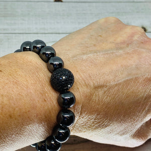 The Susan Bracelet 10 mm Black Hematite Beauty