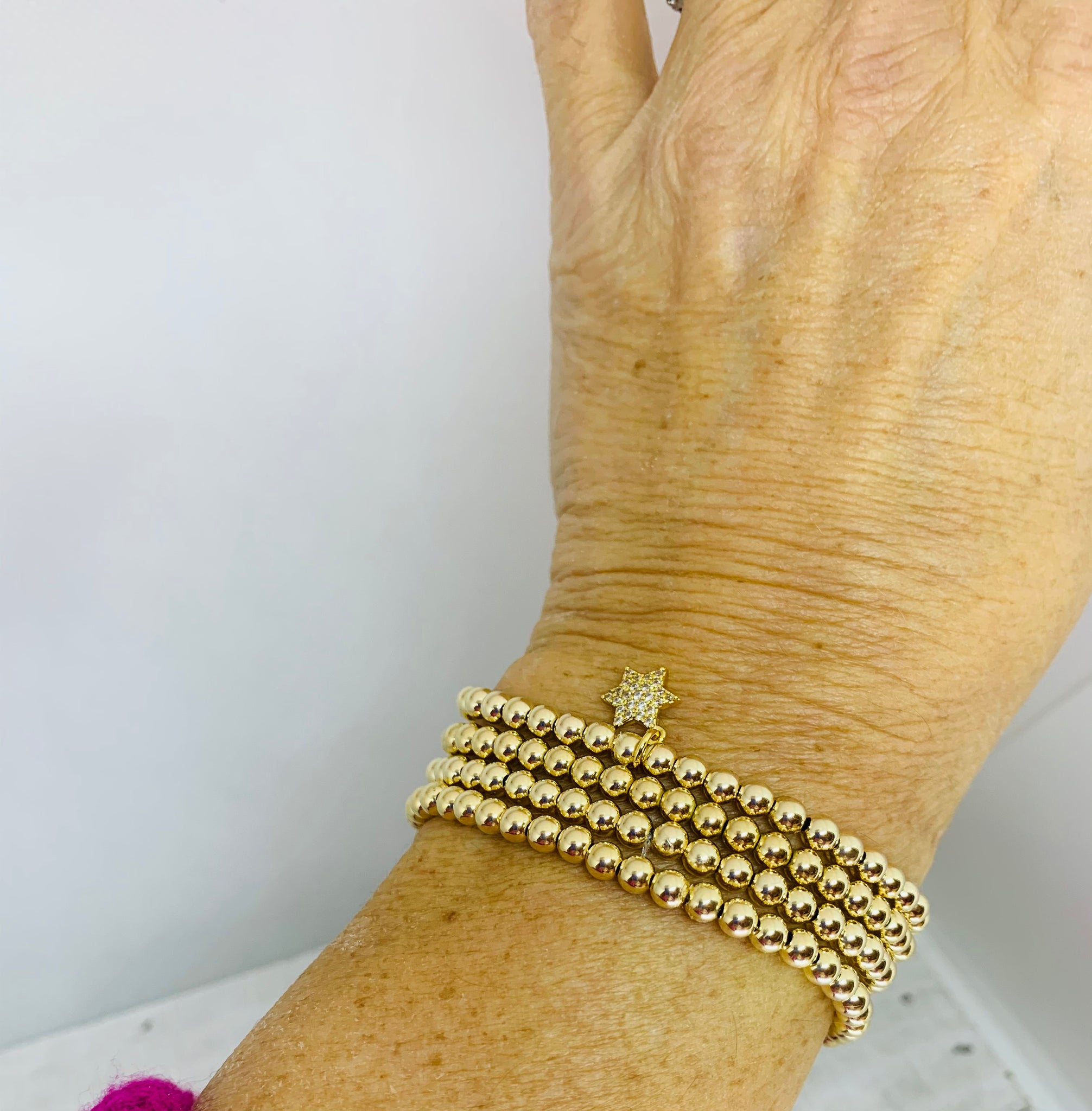 Happy Hanukkah Gold Star Of David Bracelet
