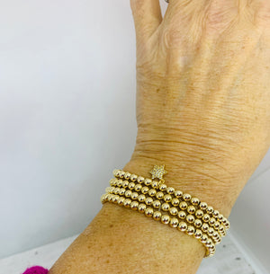 Happy Hanukkah Gold Star Of David Bracelet