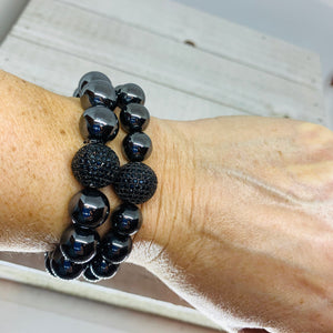 The Susan Bracelet 10 mm Black Hematite Beauty