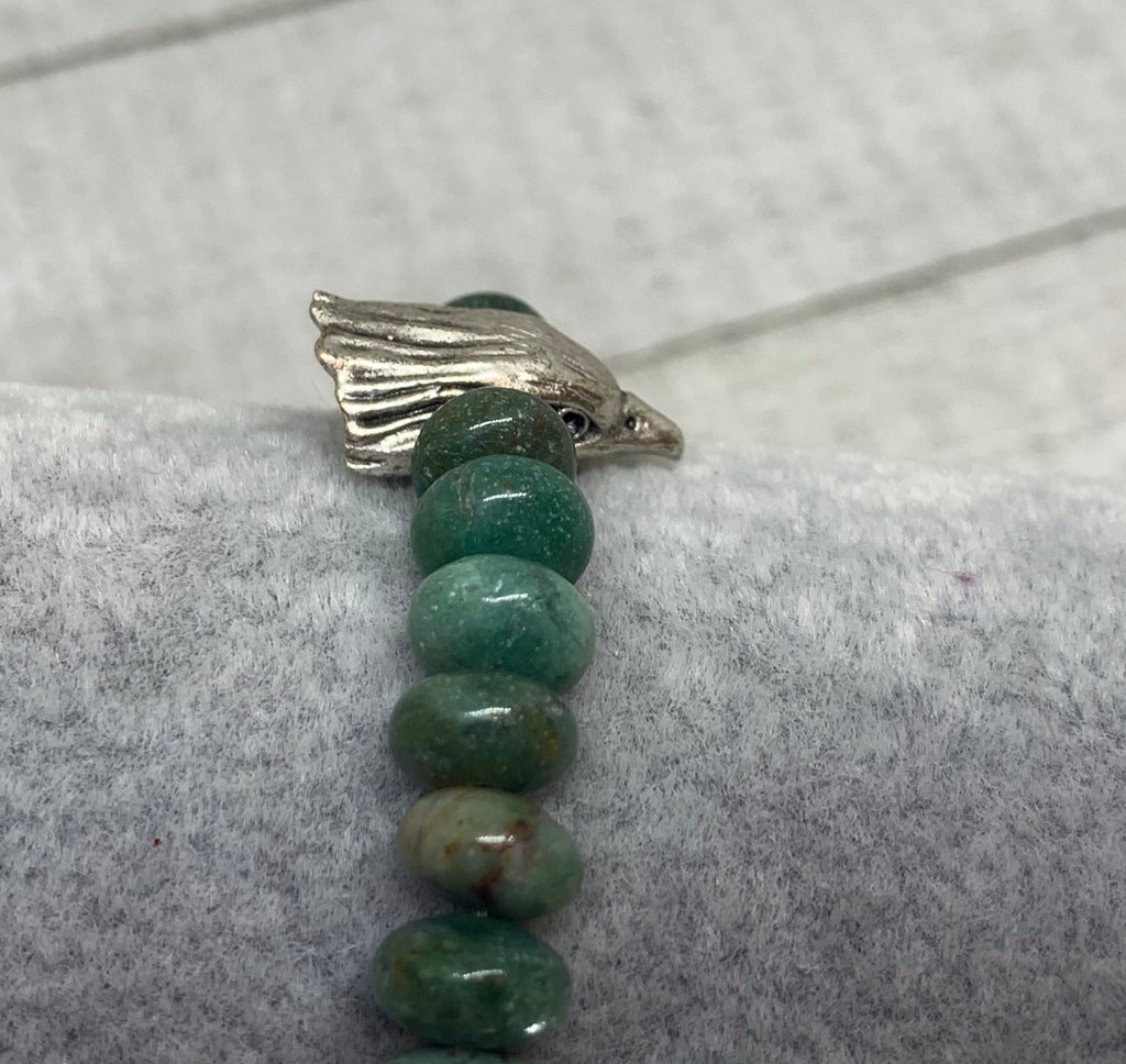 Unisex Natural Aust Dragon Blood Jade Eagle Bracelet