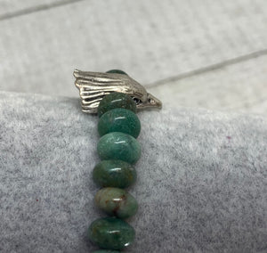 Unisex Natural Aust Dragon Blood Jade Eagle Bracelet