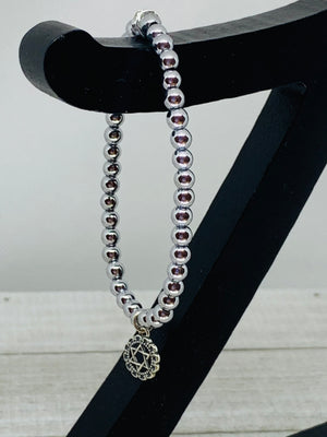 Silver Star Of David Bracelet