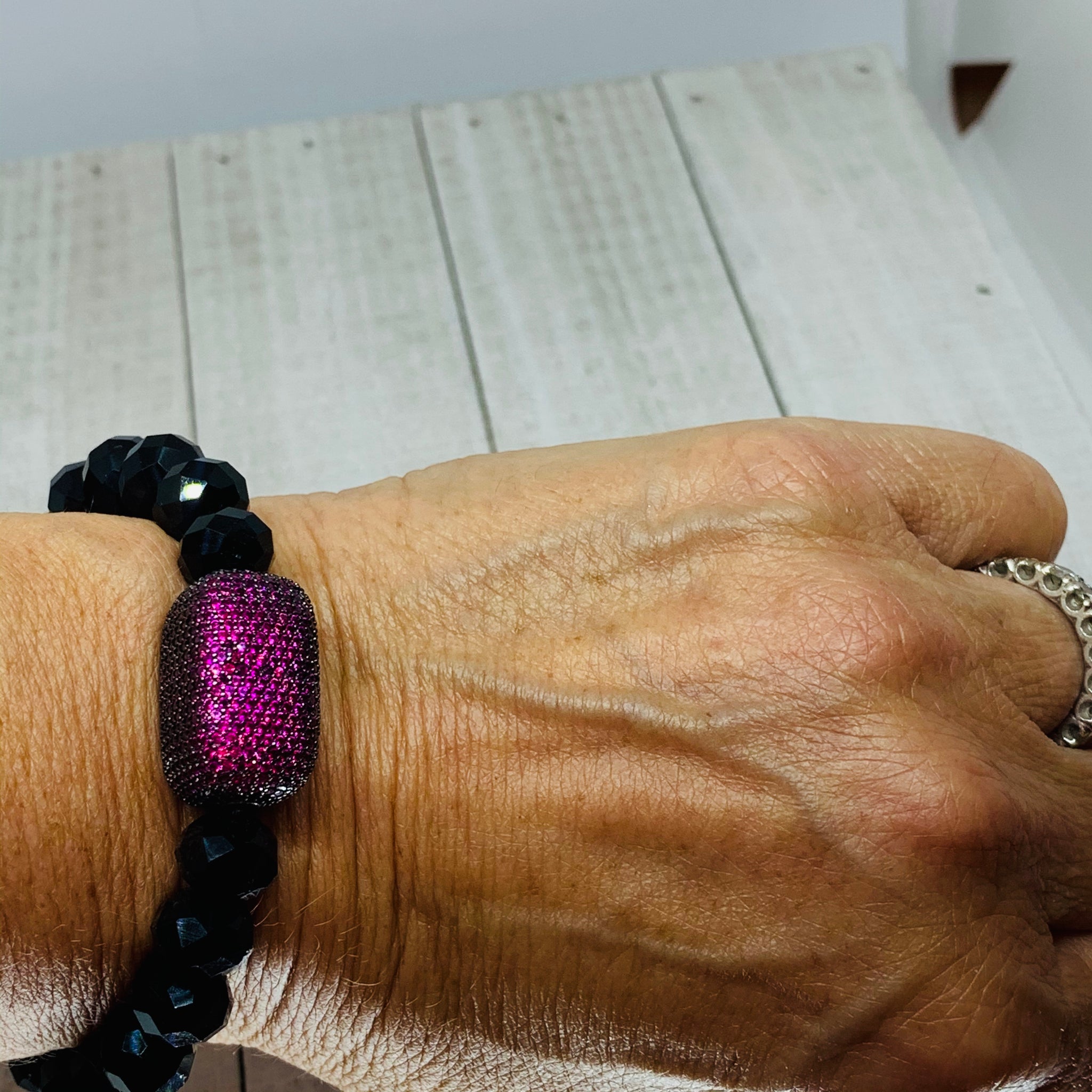 Hot Pink Cushion Bracelet
