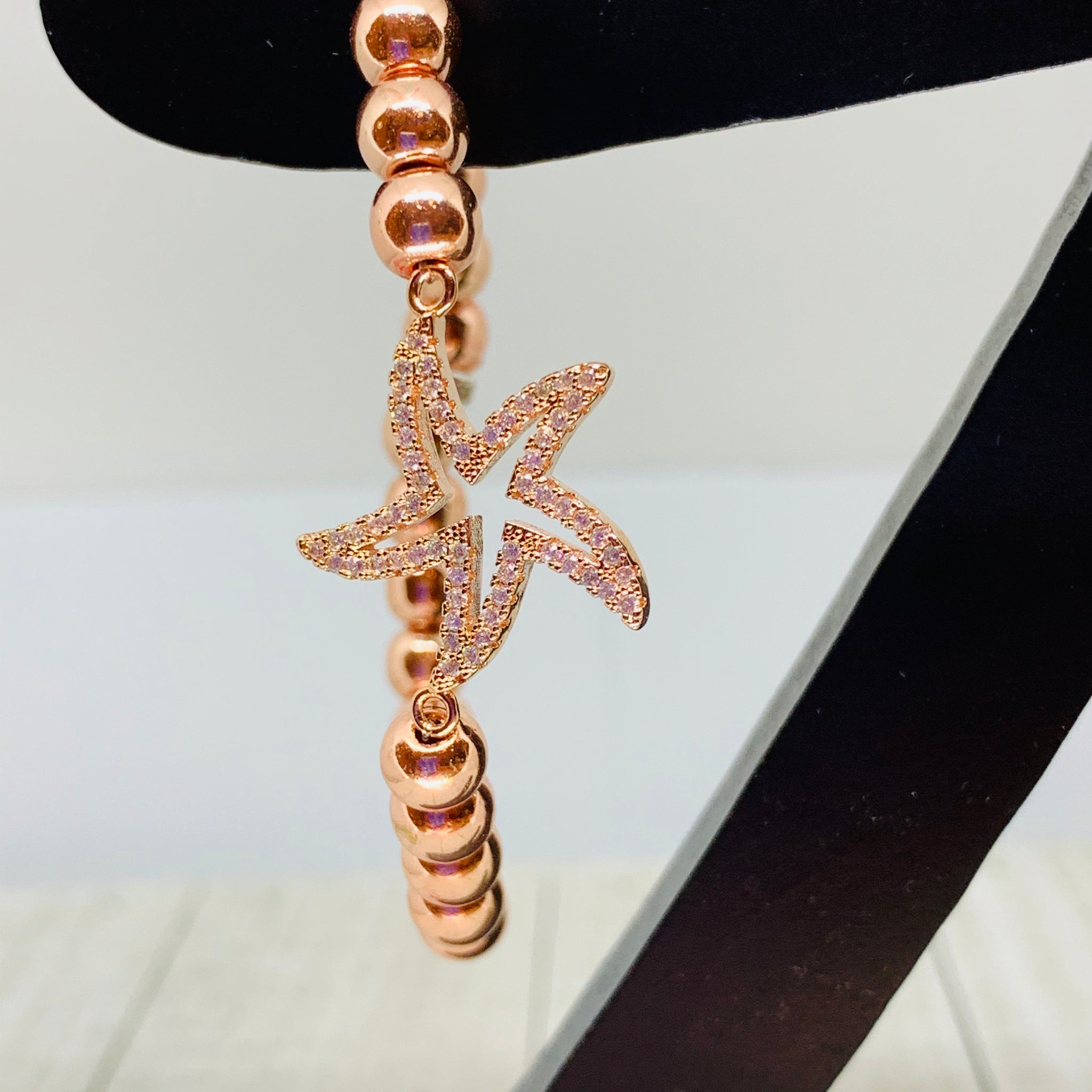 Pink Lady Dancing Starfish Bracelet