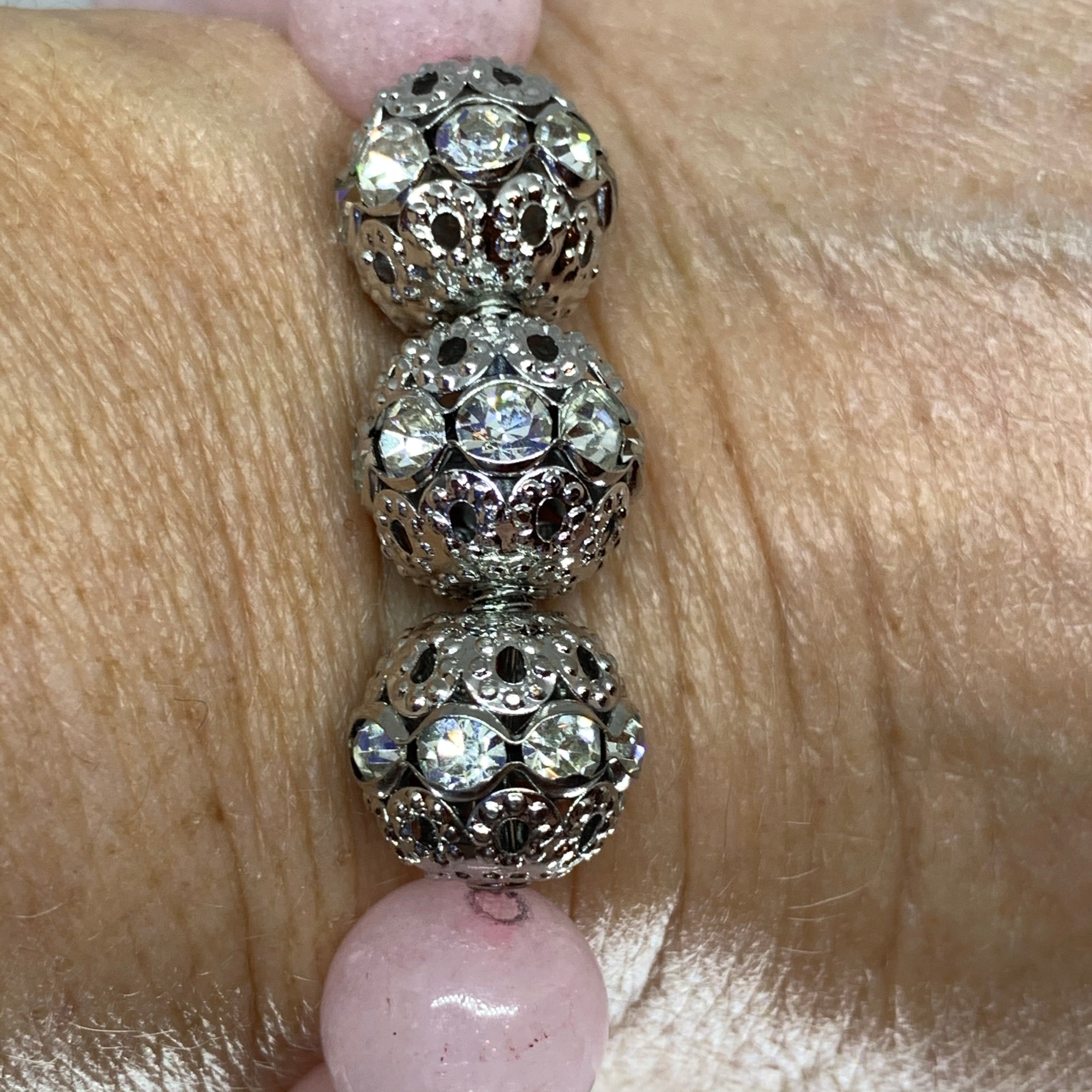 The Angel Joyce Bracelet- Pretty In Pink 12 mm Pink Rose Quartz