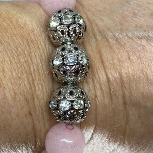 The Angel Joyce Bracelet- Pretty In Pink 12 mm Pink Rose Quartz