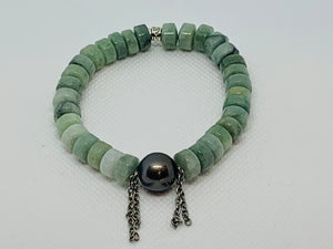 Burmese Jade and Tahitian Pearl