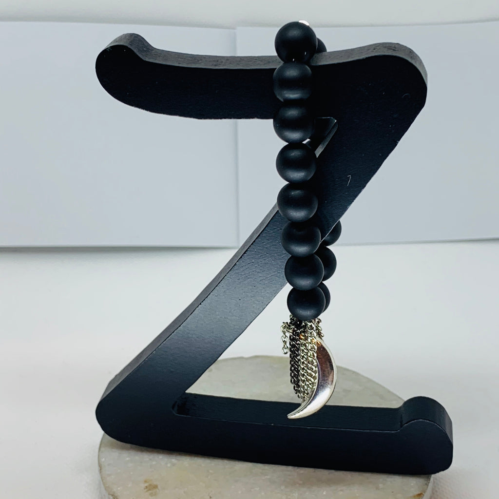 Silver Moon, Chain and Onyx