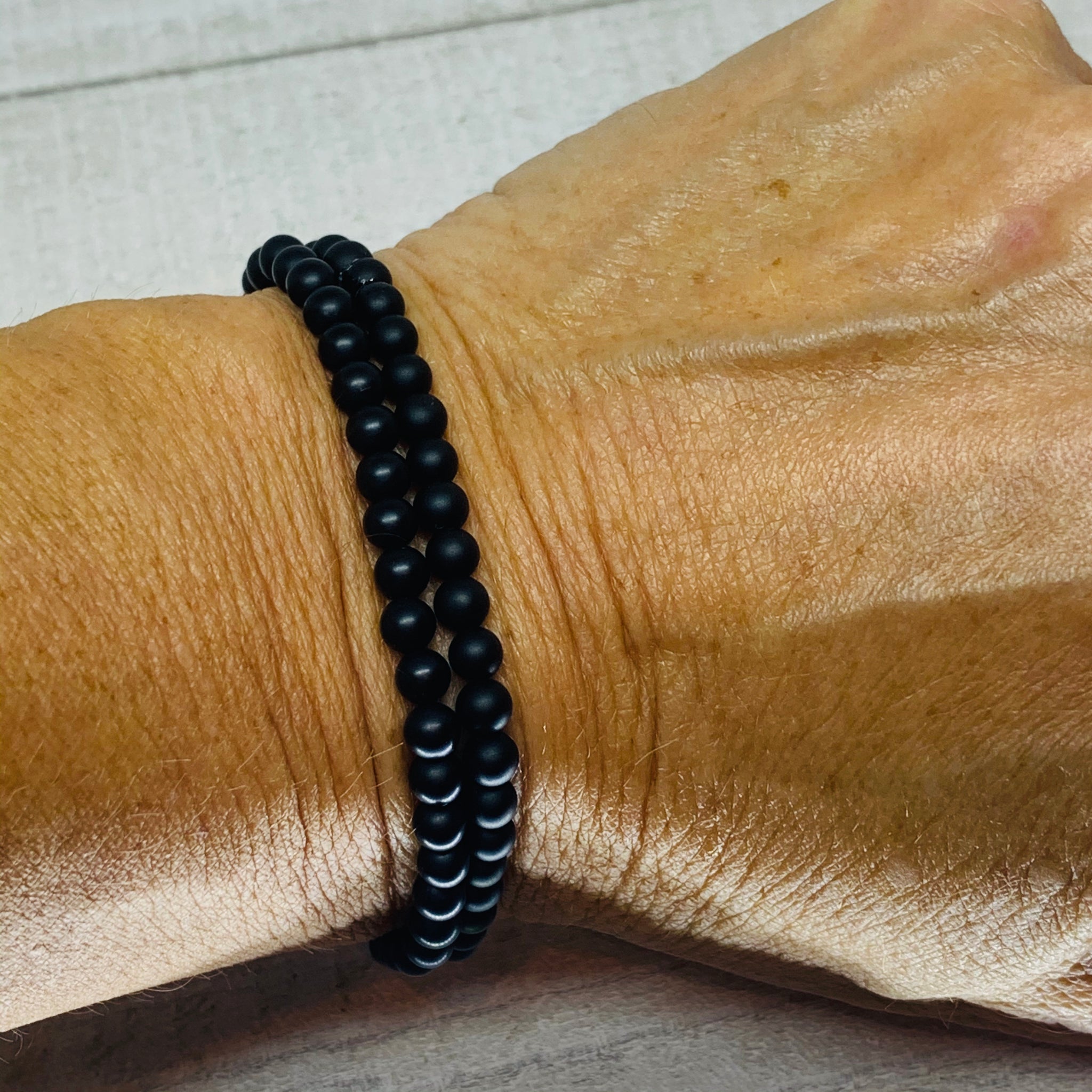 Gold, Silver & Black Stack Bracelets