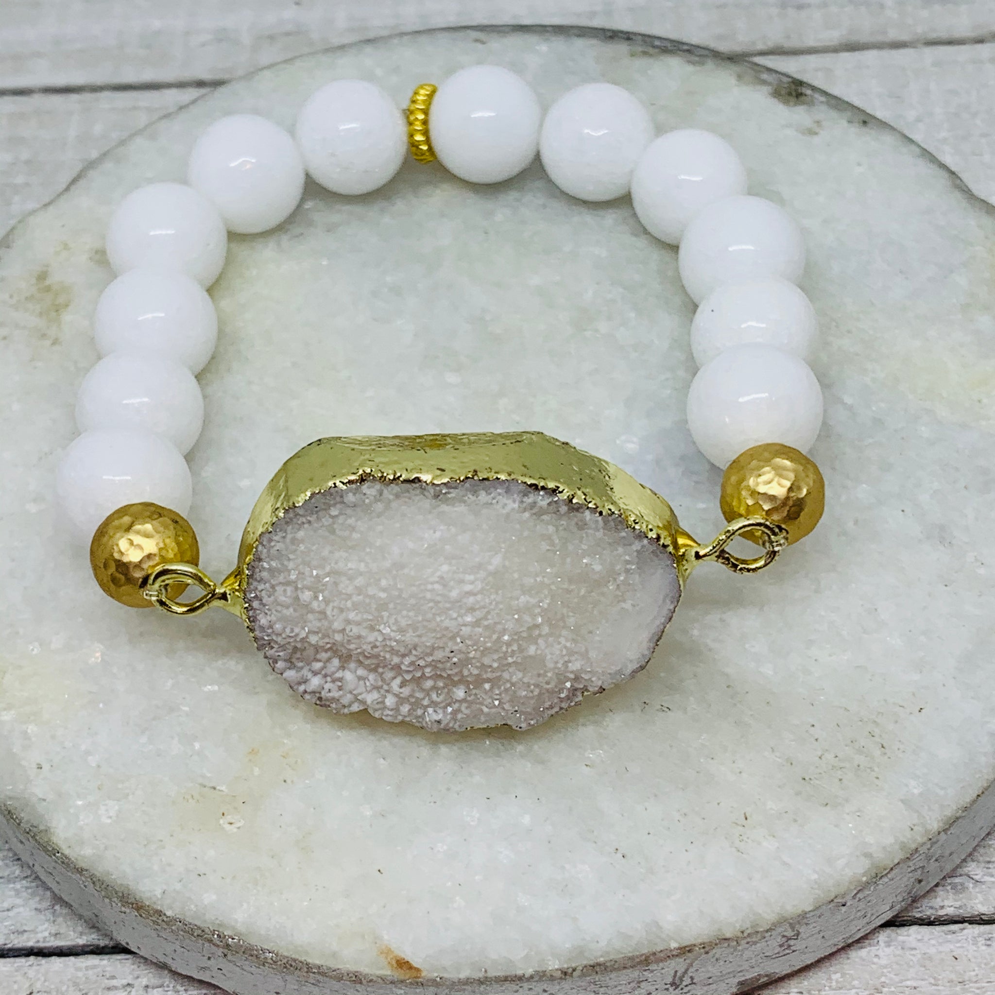 Snow White Druzy Bracelet