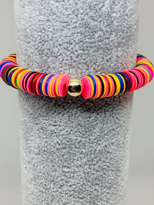 Rainbow African Heishi Bracelet