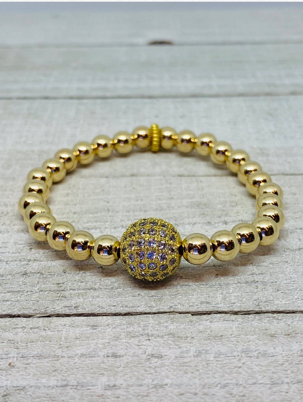 Gold Bead Ball Bracelet