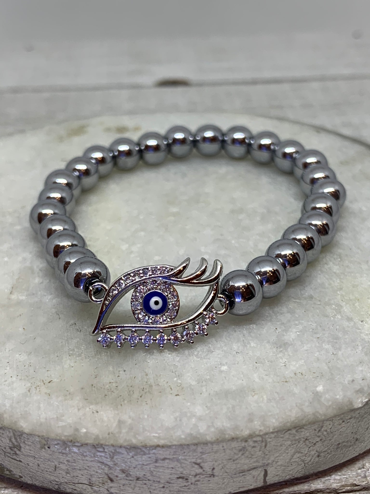 Silver Evil Eye Bracelet