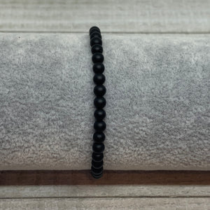Onyx 4mm Plain Bracelet
