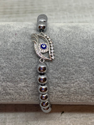 Silver Evil Eye Bracelet