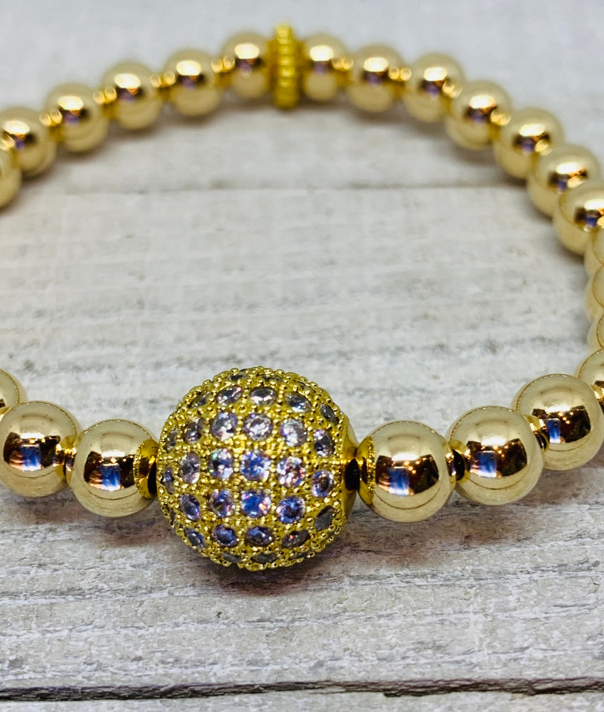 Gold Bead Ball Bracelet