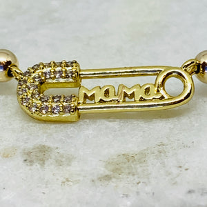 Mama Safety Pin Bracelet