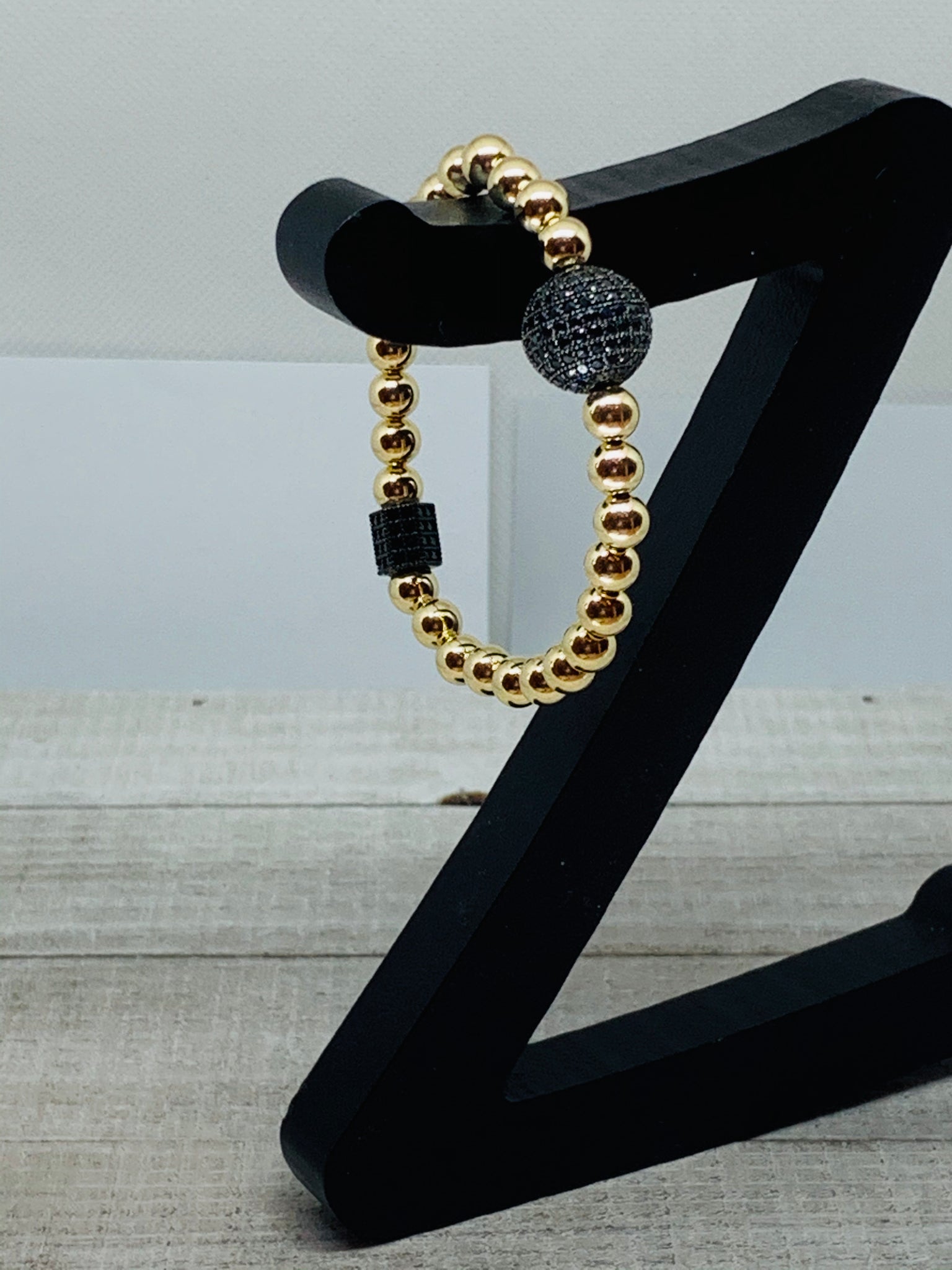 Gold Meets Black Bracelet